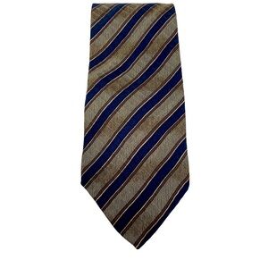 Calvin Klein Dress Tie Blue and Brown Stripe.